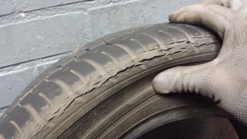 Damaged part worn tyres